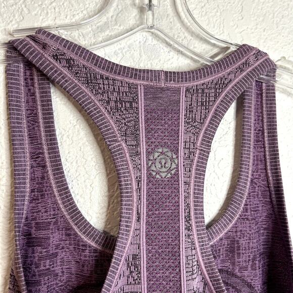 Lululemon Swiftly Racerback 2016 Seawheeze Heathered Lullaby Purple Womens 6 - Picture 5 of 5